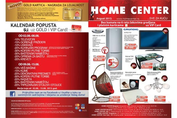 Home center katalog Važi do 15.8.13