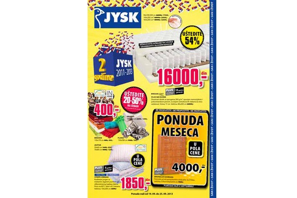 JYSK katalog nedeljna akcija septembar 2013