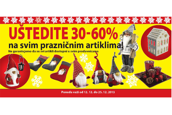 JYSK akcija - Praznični artikli na akciji 30% do 60%