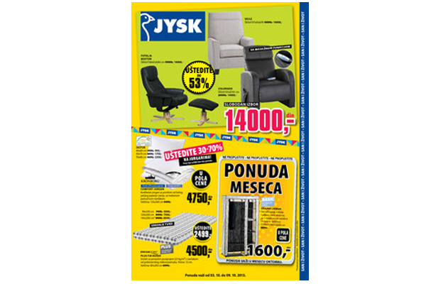 JYSK katalog nedeljna akcija oktobar 2013