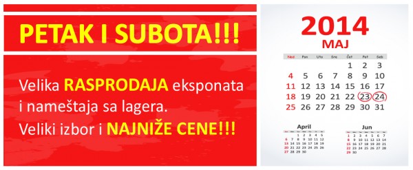 Velika rasprodaja eksponata - Maxi Meble