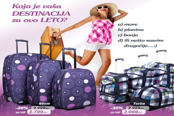 Veliki izbor kofera i torbi po akcijskoj ceni!