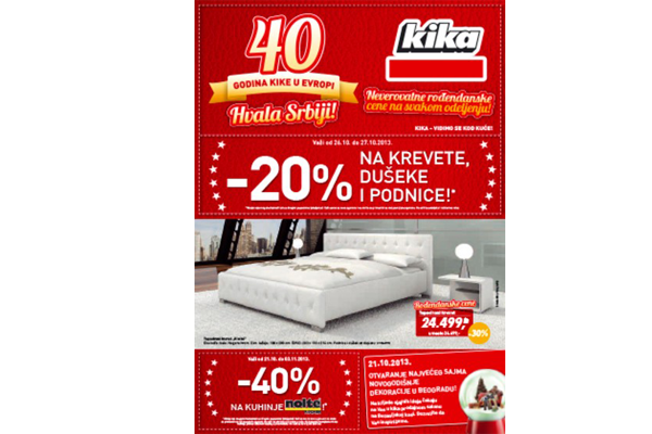 Kika katalog oktobar - 40 godina kike i rođendanski popusti