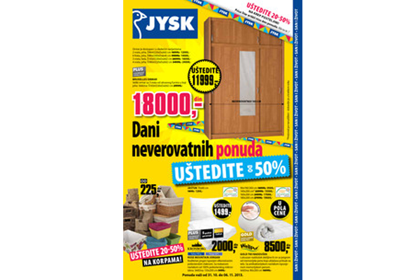 JYSK katalog nedeljna akcija - novembar 2013