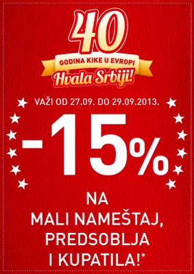 Kika -15% na mali nameštaj, predsoblja i kupatila!