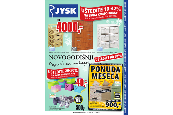 JYSK katalog - Decembar 2013 - Nedeljna ponuda 2
