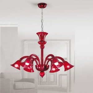 Luster Murano 9350/6 rosso