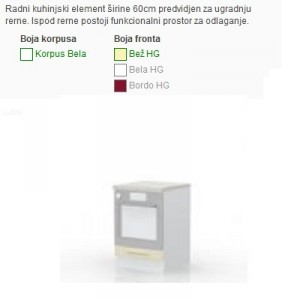 Kuhinjski element MODERN R-60-R