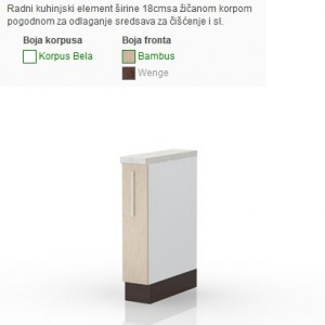 Kuhinjski element CLASSIC R-18-1K