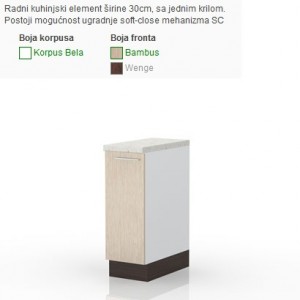 Kuhinjski element CLASSIC R-30-1K