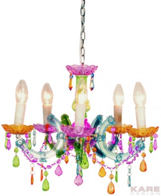 Hanging Lamp Barock Rainbow 5 Lights