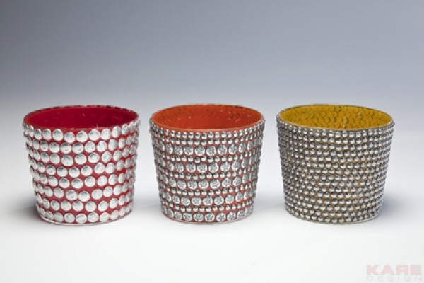 Tealight Holder Rivet 10cm Assorted