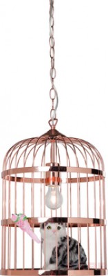 Pendant Lamp Cage Cat and Bird �30cm