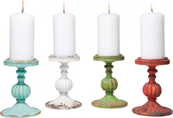 Candle Holder Barock Chic 16cm Assorted