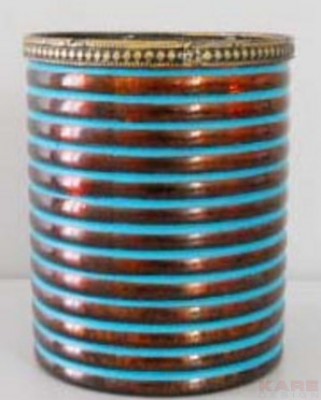 Tealight Holder Antique Stripes 13cm