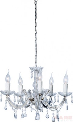 Hanging Lamp Barock Clear 5 Lights