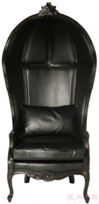Arm Chair Roof Black Kroko