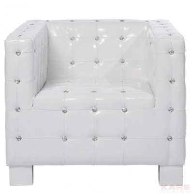 Arm Chair Shining Cube White