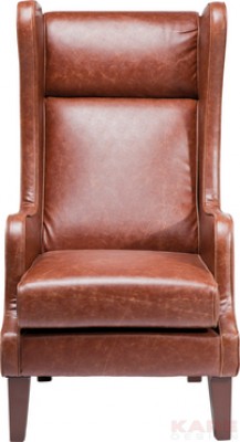Wing Chair Unicolore Brown