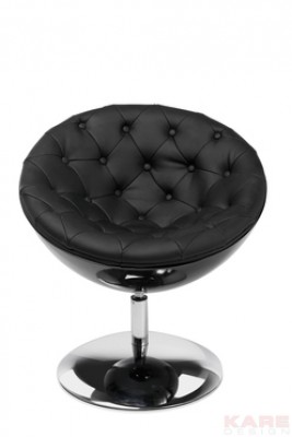 Swivel Chair Halfmoon Black