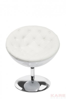 Swivel Chair Halfmoon White