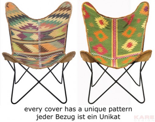 Arm Chair Butterfly Kilim Unique