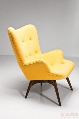 Arm Chair Angels Wings Yellow Coffee