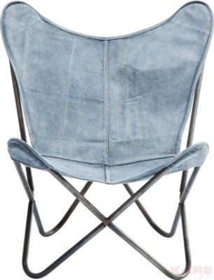 Armchair Butterfly Canvas Blue