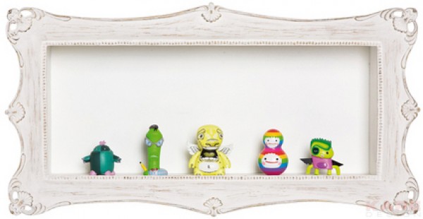 Wall Shelf Display Barock White