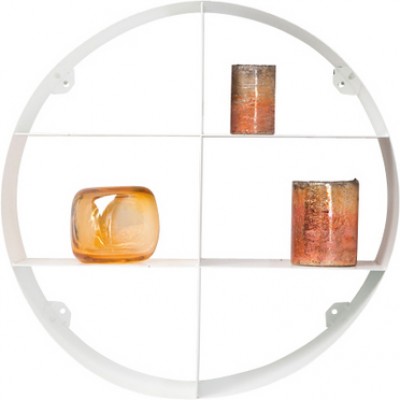 Wall Shelf Circle Cross White