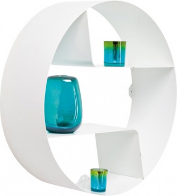 Wall Shelf Circle Wave White