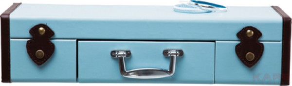 Wall Shelf Suitcase Light Blue 1Drw
