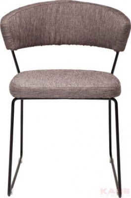 Padded Chair Semicircle Grey