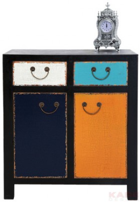 Dresser Harlekin black, 2 Doors, 2 Drawers