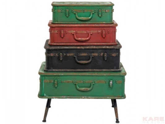 Dresser Suitcase Iron 4 Drawer