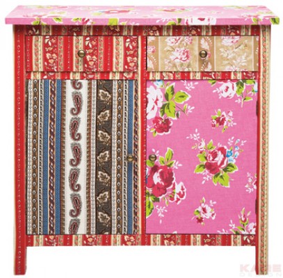 Dresser Patchwork 2Doors 2Drw Red