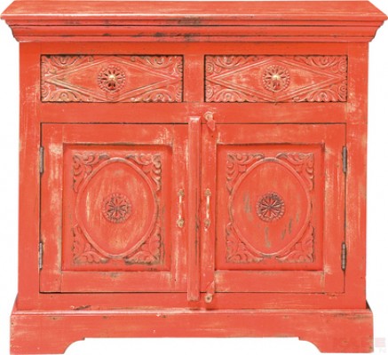Taberna Dresser Orange 2 Doors 2Drw