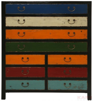 Cabinet Harlekin black 10 Drawers