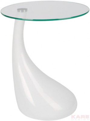 Side Table Tear Drops Fibre White
