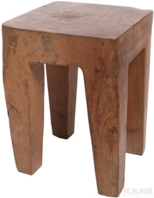 Stool Flint Stone Wood Square