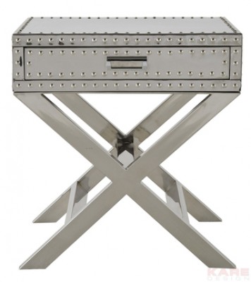 Vegas Side Table Drawer Alu