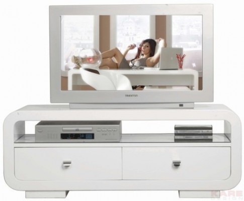 White Club TV Board 2 Drawers