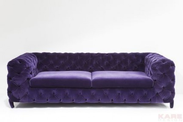 Sofa Desire Velvet 3-Seater Blackberry