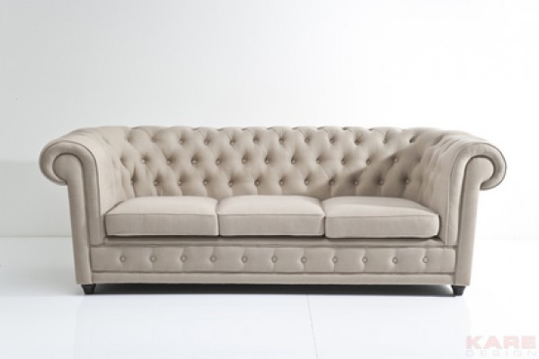 Sofa Oxford 3-Seater Linen Natural
