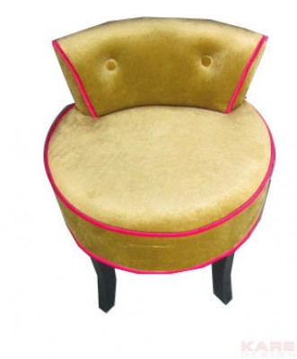 Stool Backrest Velvet Pop
