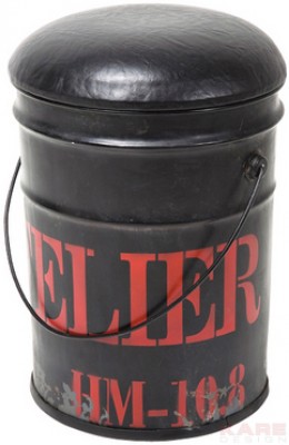 Stool Bucket Black