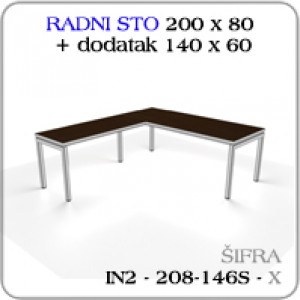 Radni sto 200 x 80 - dodatak 140 x 60