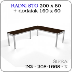 Radni sto 200 x 80 - dodatak 160 x 60