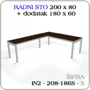 Radni sto 200 x 80 - dodatak 180 x 60