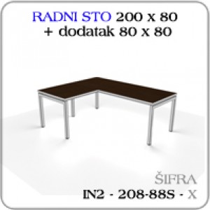 Radni sto 200 x 80 - dodatak 80 x 80